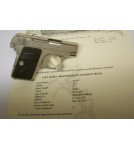 Nickel Colt Model 1908 Hammerless Vest Pocket Pistol in 25 ACP
